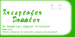 krisztofer doppler business card